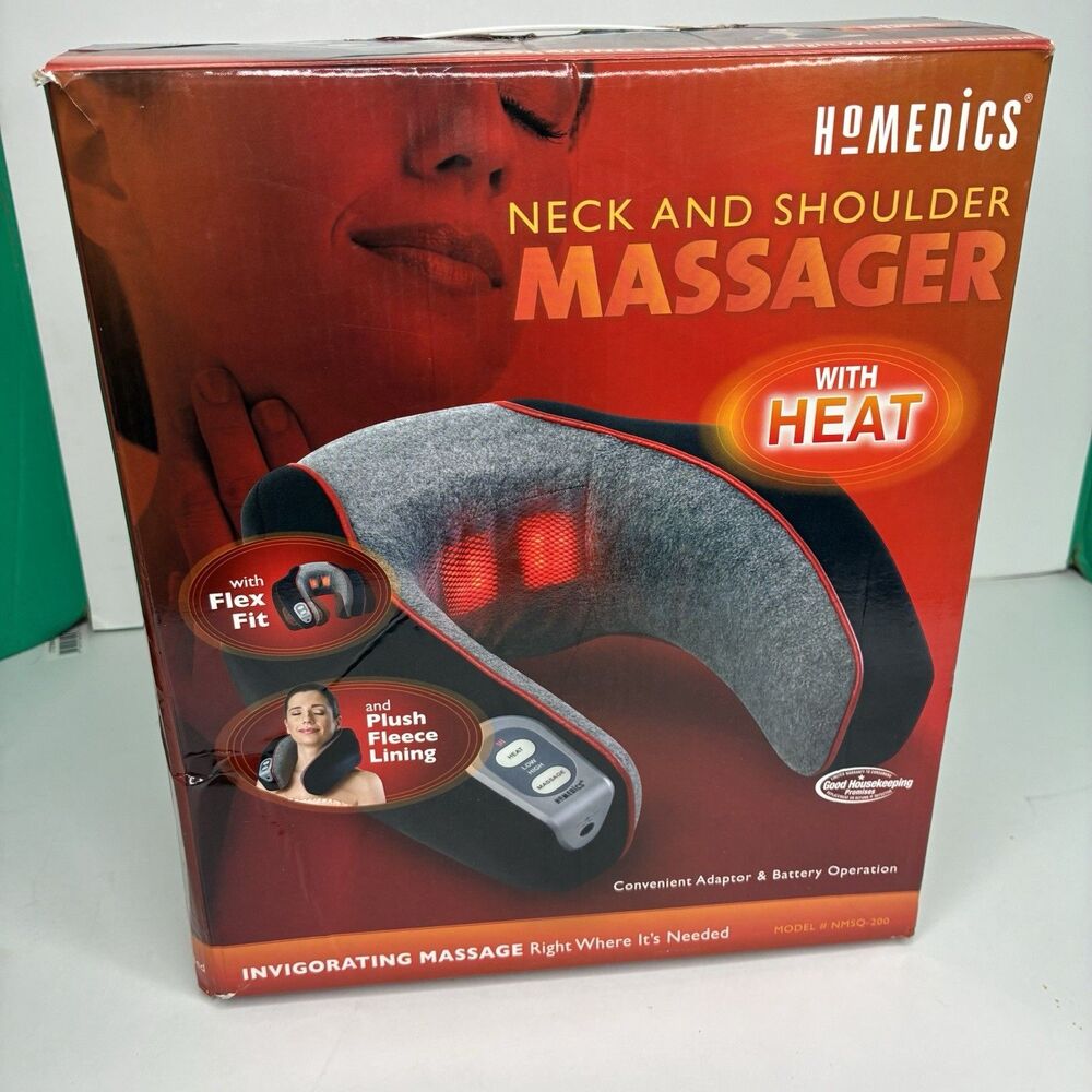 Homedics Neck & Shoulder Massager w/Heat Pain Relief Portable Massage Therapy